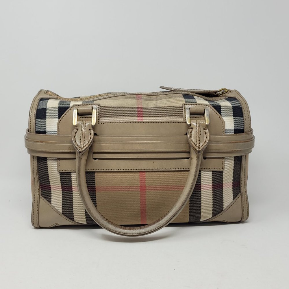 BURBERRY Beige Bridle House Check Handbag - Picture 3 of 16